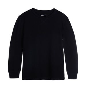 NEW IN PACKAGE Big Boys M (8-10) Deep Black Long Sleeve Thermal T-Shirt